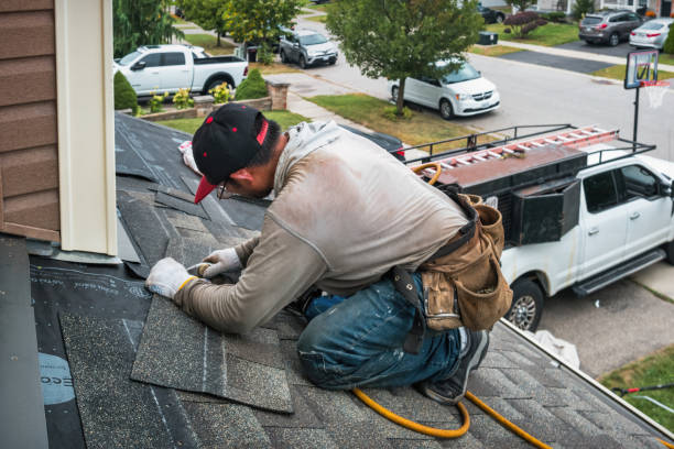 Professional Roofing technician working in Columbia City, IN